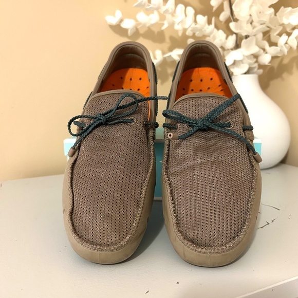 Swims Men’s Braided Lace Loafer Dark Beige Size 9 - Picture 4 of 16